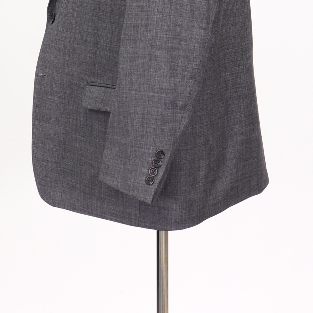 Chaps 48R Gray Sport Coat Blazer Jacket Solid 2-Button Wool