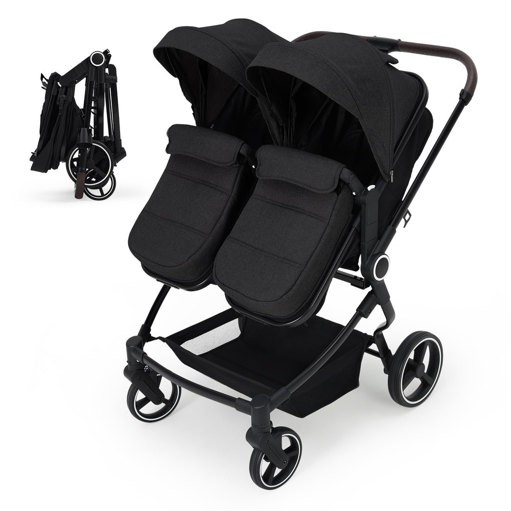 Double Stroller for Twins, Lightweight Side by Side Baby Stroller