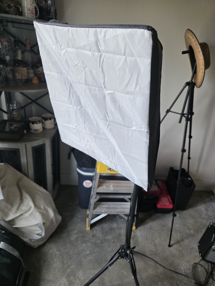 Portable LED Softbox Continuous Lighting Kit with Stand and Bulb