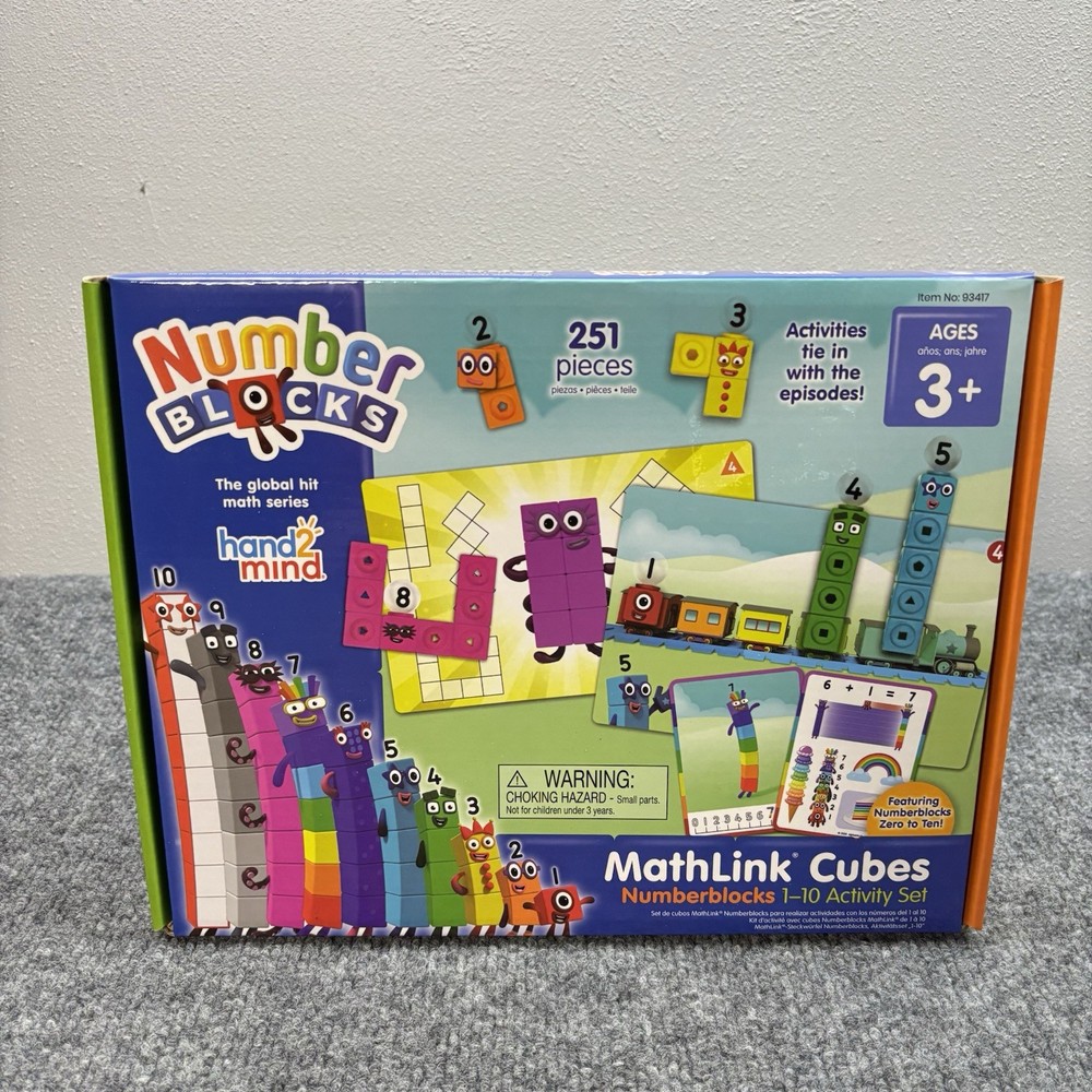 Mathlink Cubes Numberblocks 1-10 Activity Set Math Games Learning Homeschool NEW