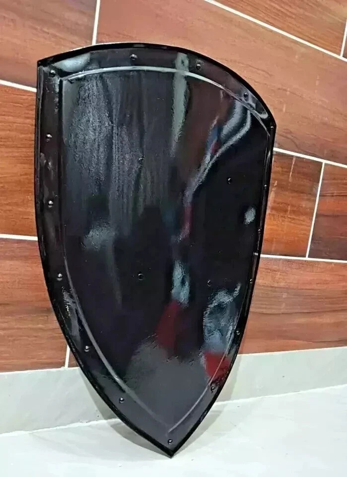 Black Functional Shield Templar Medieval Knight Shield