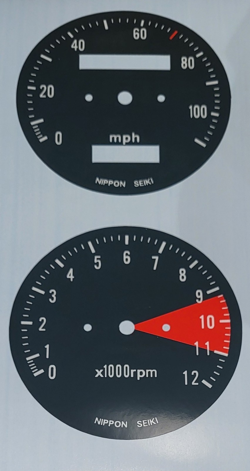 Honda CB350 K CB 350 G Tach Speedometer Gauge Clock Overlay Decal 1973-1976