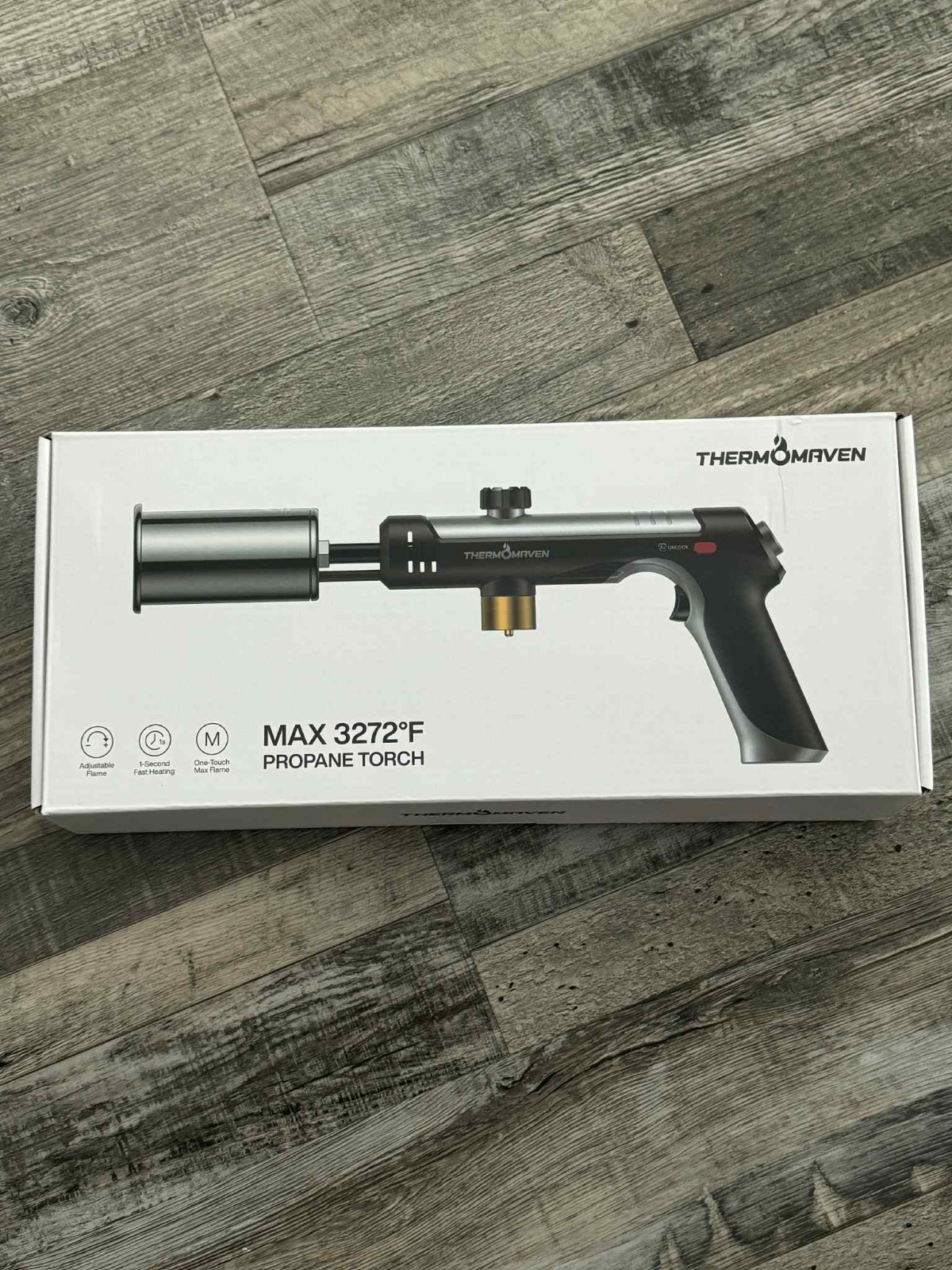 ThermoMaven Propane Torch with One-Touch Max Fire, Cooking Blow Torch Gun - NIB