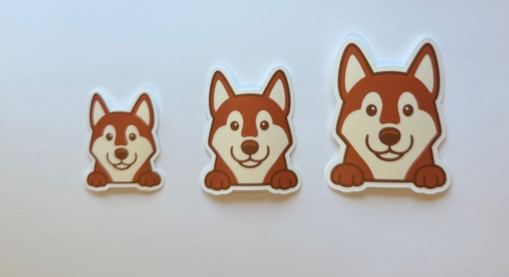 Husky Peeking Sticker