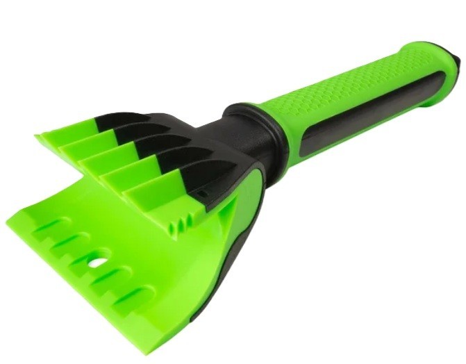 Heavy Duty 58 in Extendable Snowbrush and Ice Scraper, Neon Green
