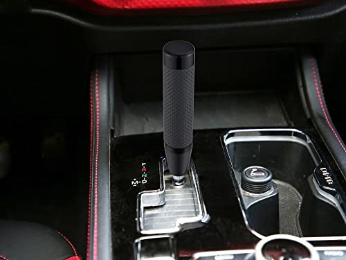 Weighted Shift Knob Long Stick Gear Shifter Lever Leather Shift Knobs black-1
