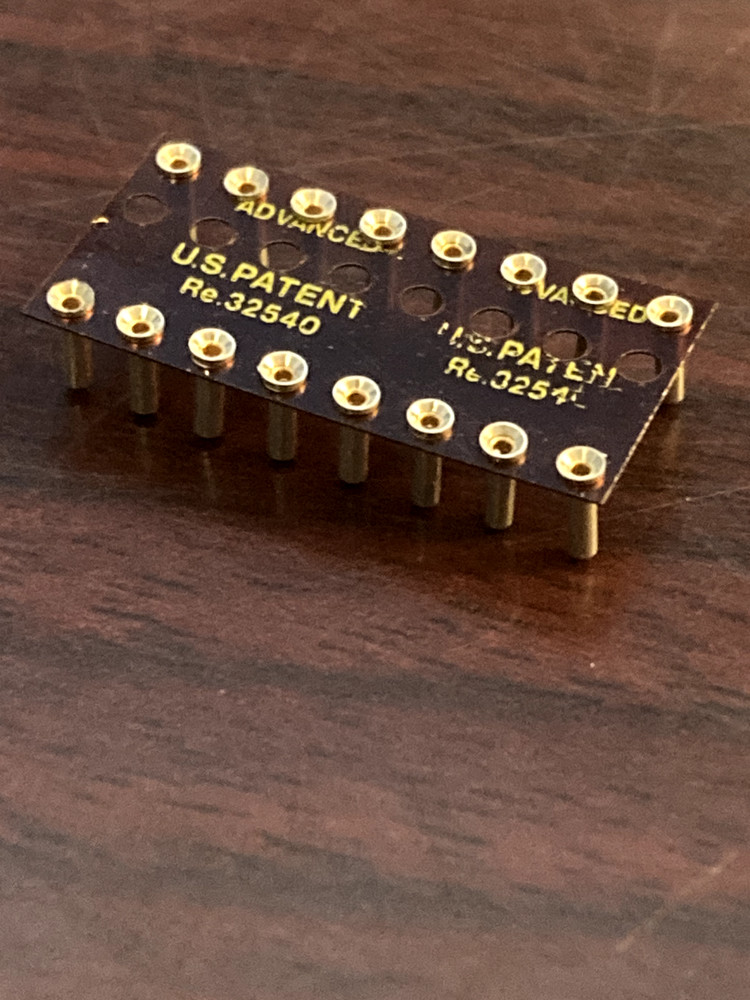 DIP-16 Socket Terminal US Patent Re 32540, electrically insulative, flexible