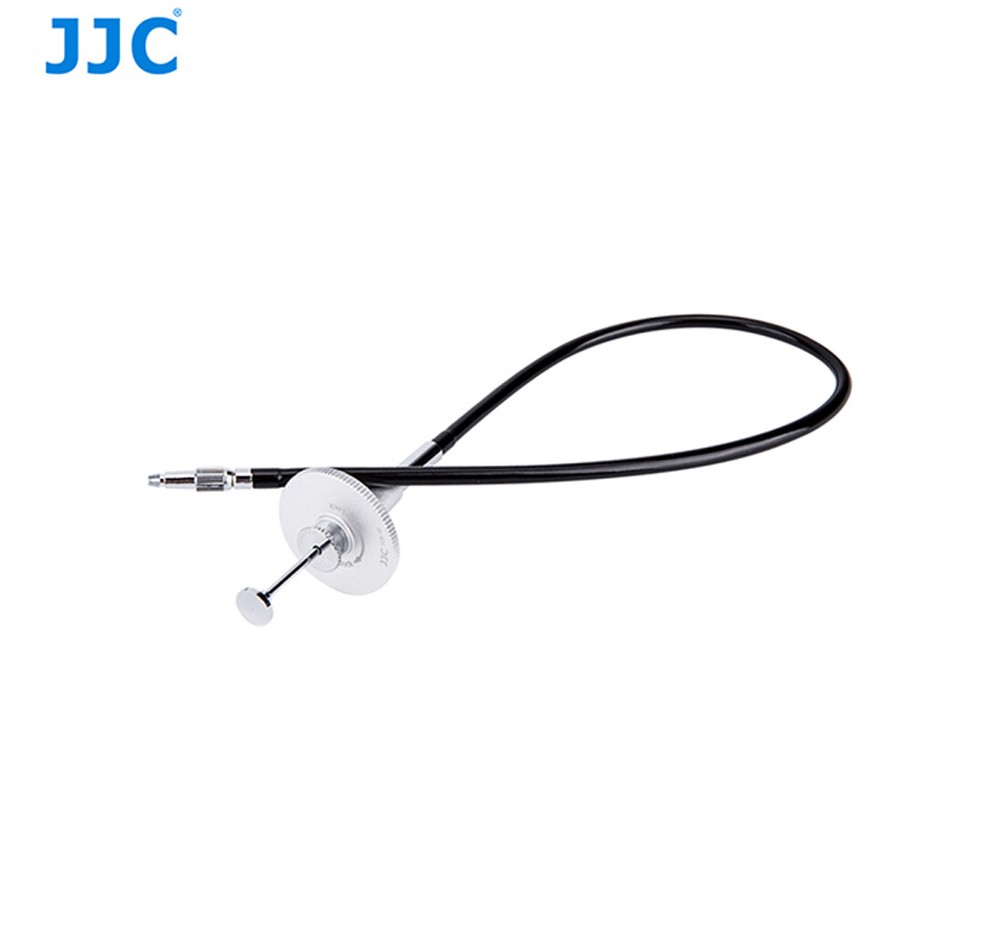 JJC Silver / Black 40cm Pro Threaded Mechanical Cable Release for Nikkor Fuji