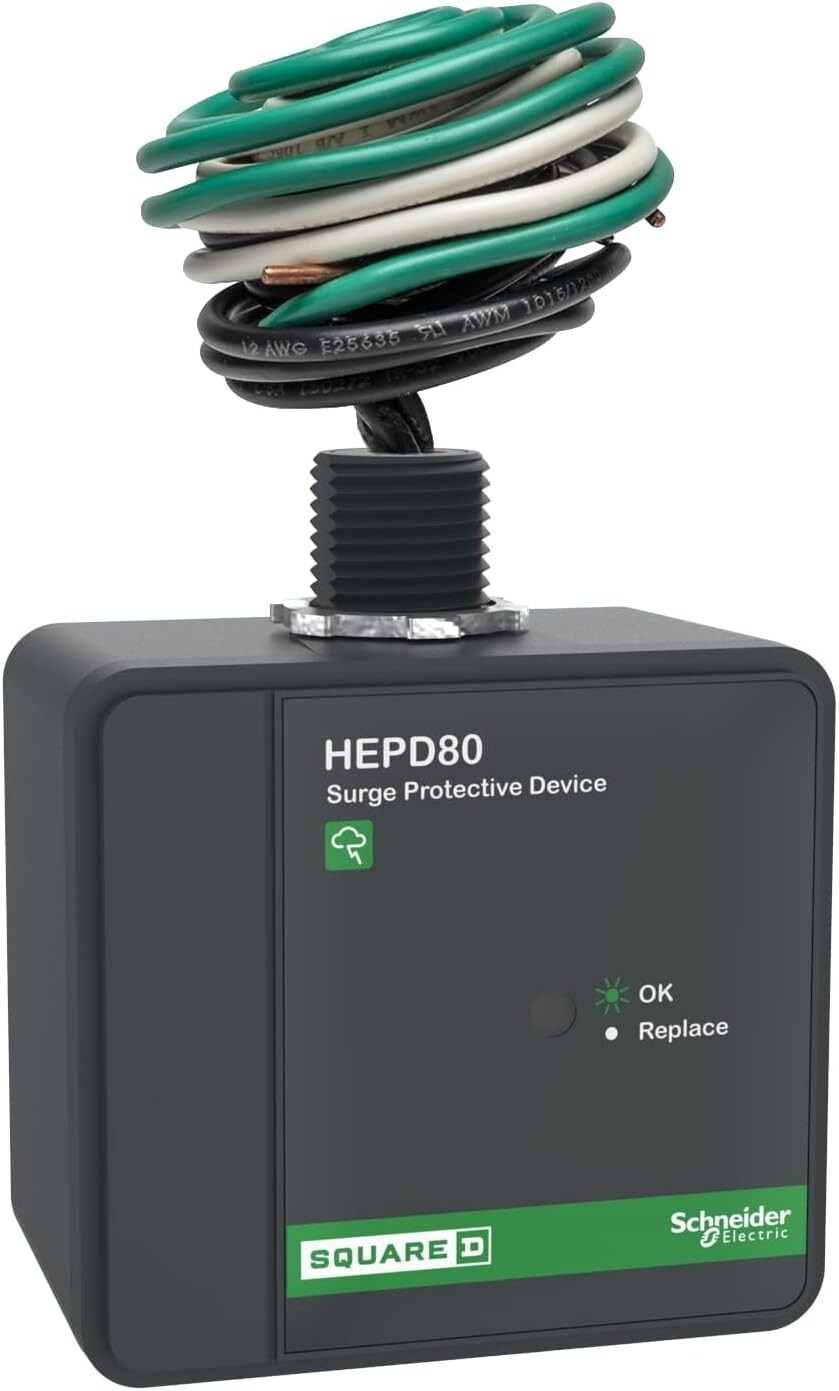 Square D HEPD Whole Home Electronics Protective Device, AC Surge Protection 80kA