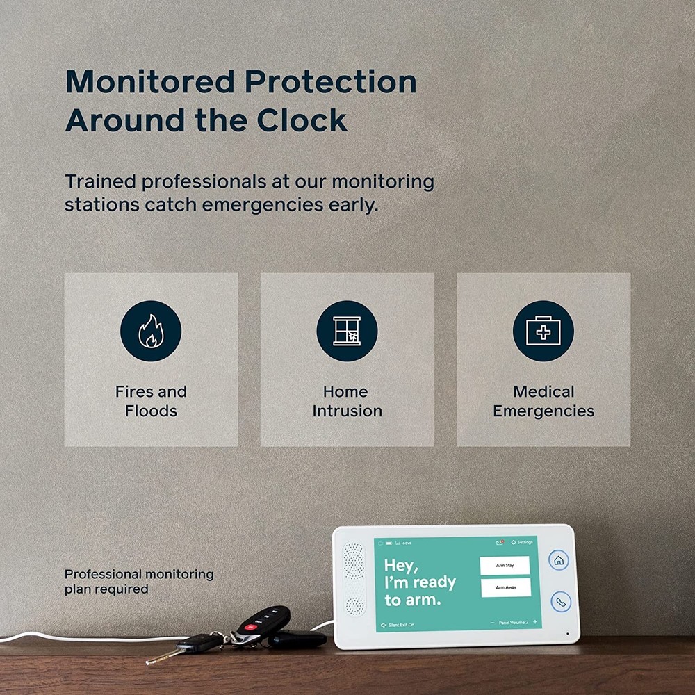 Cove Home Security System 7 Piece Kit Model CPK-2DW-S New