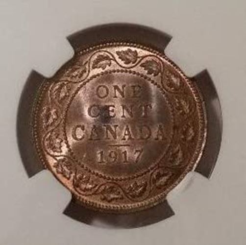 Canada George V 1917 Cent MS64 RB NGC