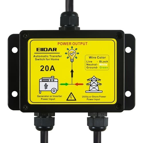 20 Amp Automatic Transfer Switch for Home Generator - AC120V Power Backup Soluti