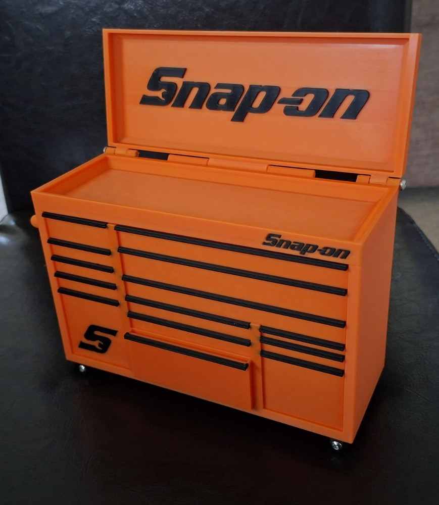Snap-On Mini High Quality 3D Printed Toolbox (Orange)