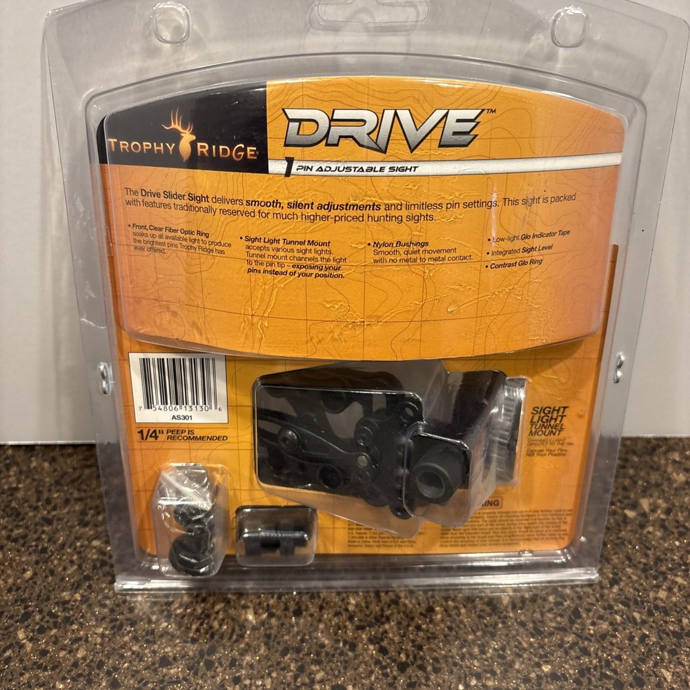 Trophy Ridge Single Pin Adjustable Sight Black