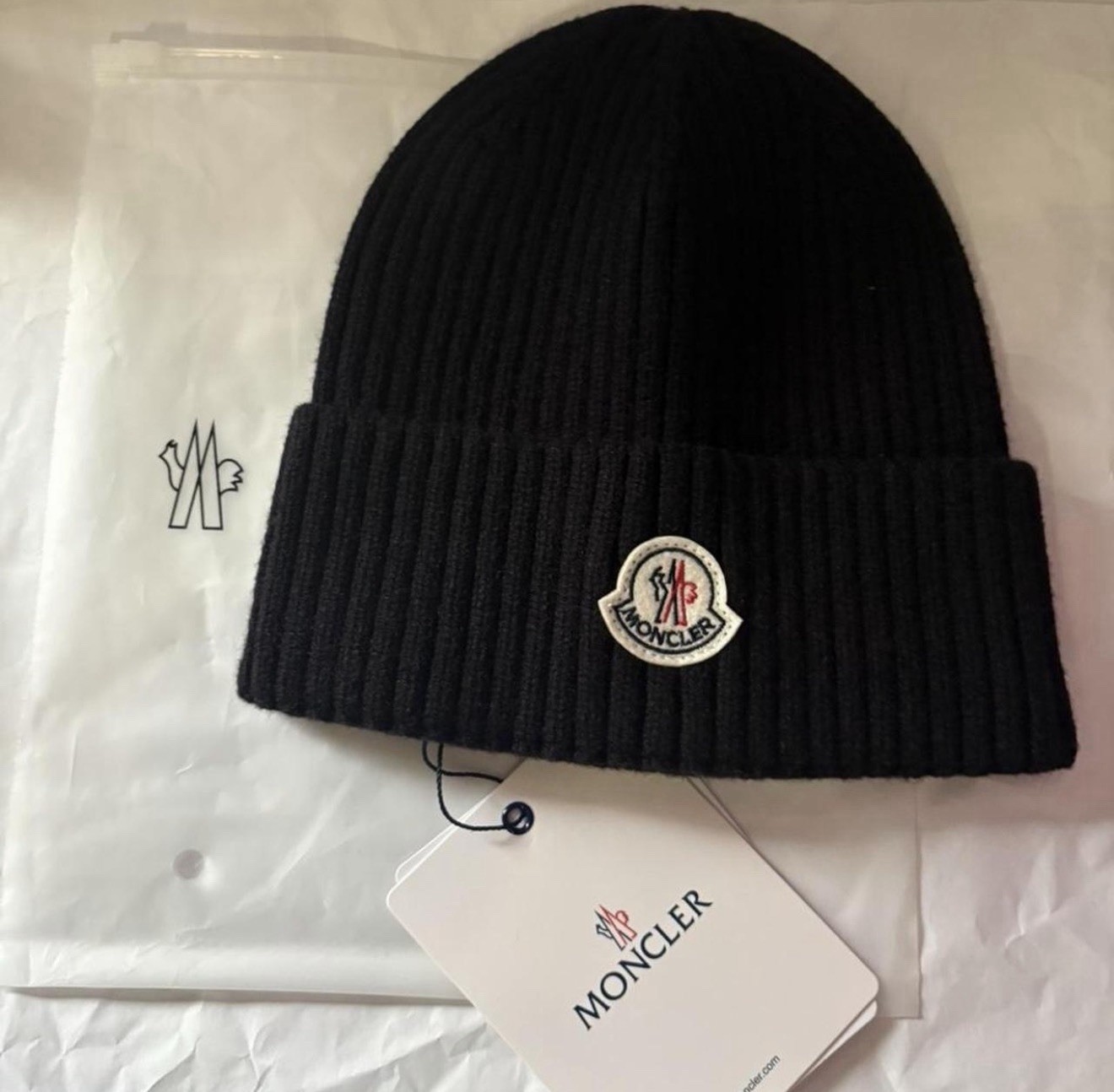 *BEST OFFER * Moncler Black Wool Knit Beanie Unisex