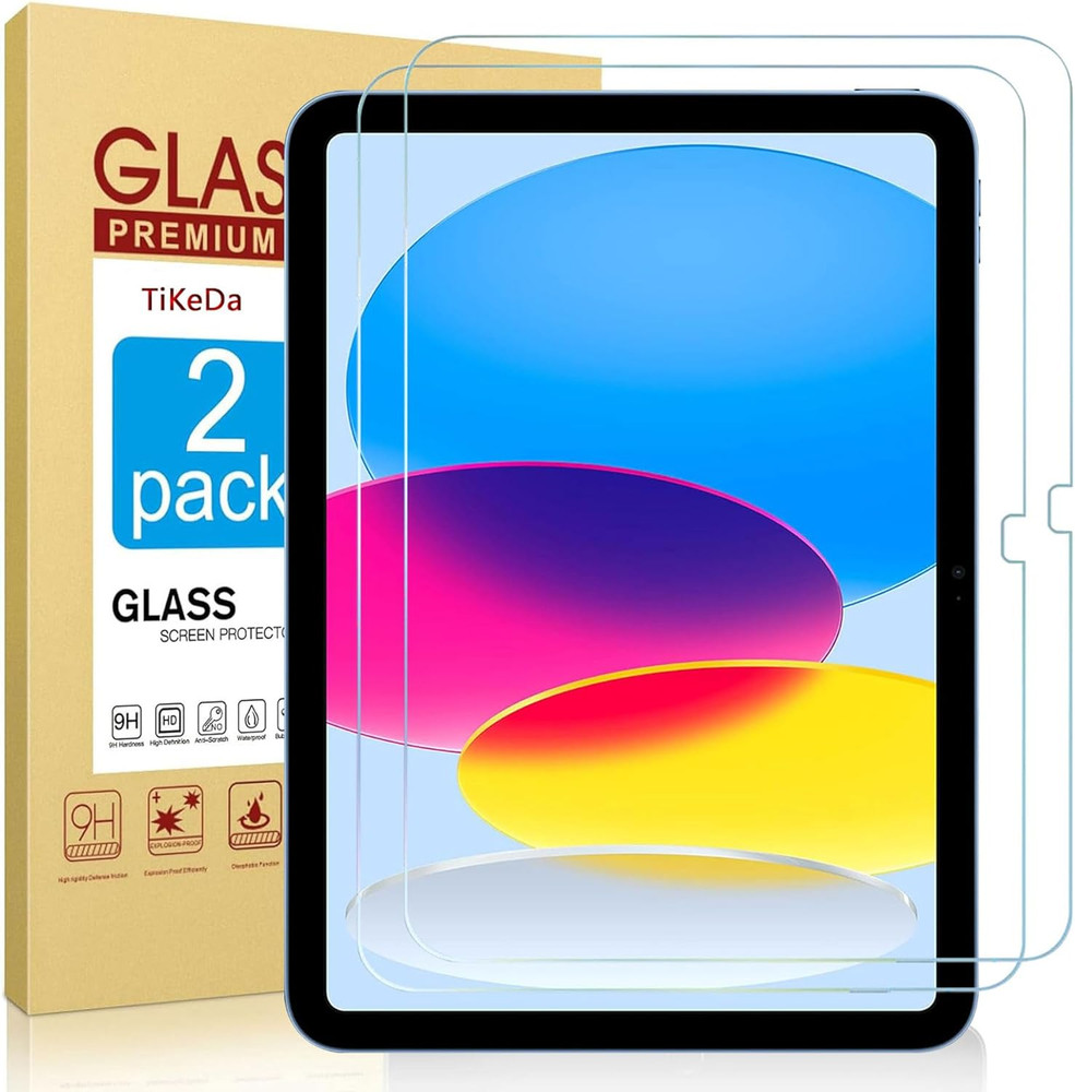 2 Pack iPad 11"/10.9" Screen Protector, HD Tempered Glass, Case Friendly
