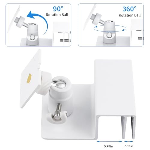 2Pack Gutter Mount for Solar Panel, No Drill Aluminum Alloy Bracket with 360°