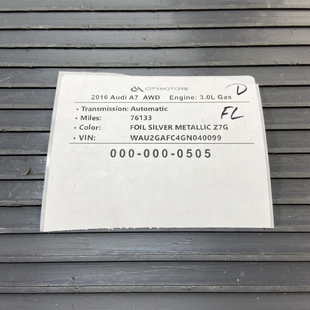 2012-2018 Audi A7 4G Front Left Interrior Door Handle Lock Switch OEM *NOTE*