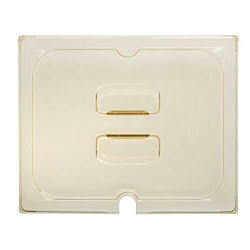 Super Pan 3 Half Size High Temp Slotted Plastic Pan Cover, Amber