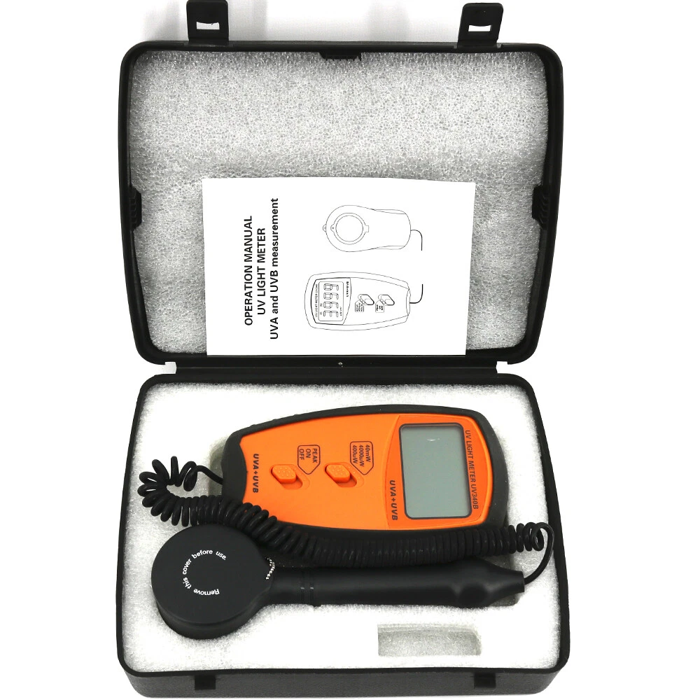 UVA UVB Meter UV Light Meter Radiometer Intensity Measurement Tester 0~40mW/c㎡