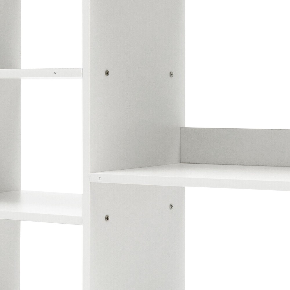MDF Mobile Printer Stand Rolling Office Scaner Cart Storage Shelf Warm White
