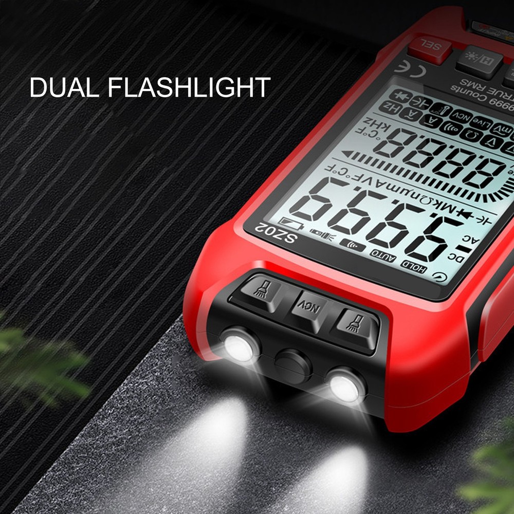 Digital Multimeter Anti Burning Automatic LCD Backlit NCV Volt Amp Meter FEI