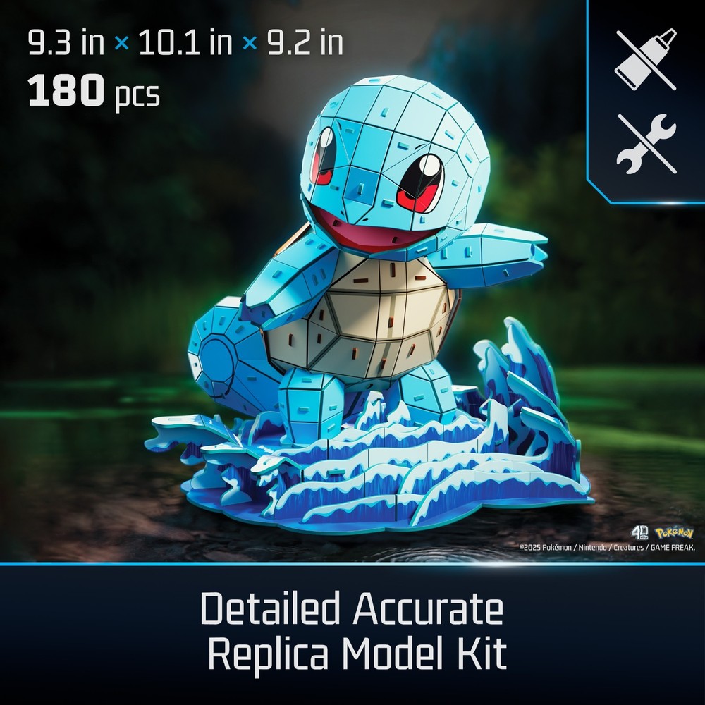 4D Build, Pokemon Squirtle 3D Model Kit