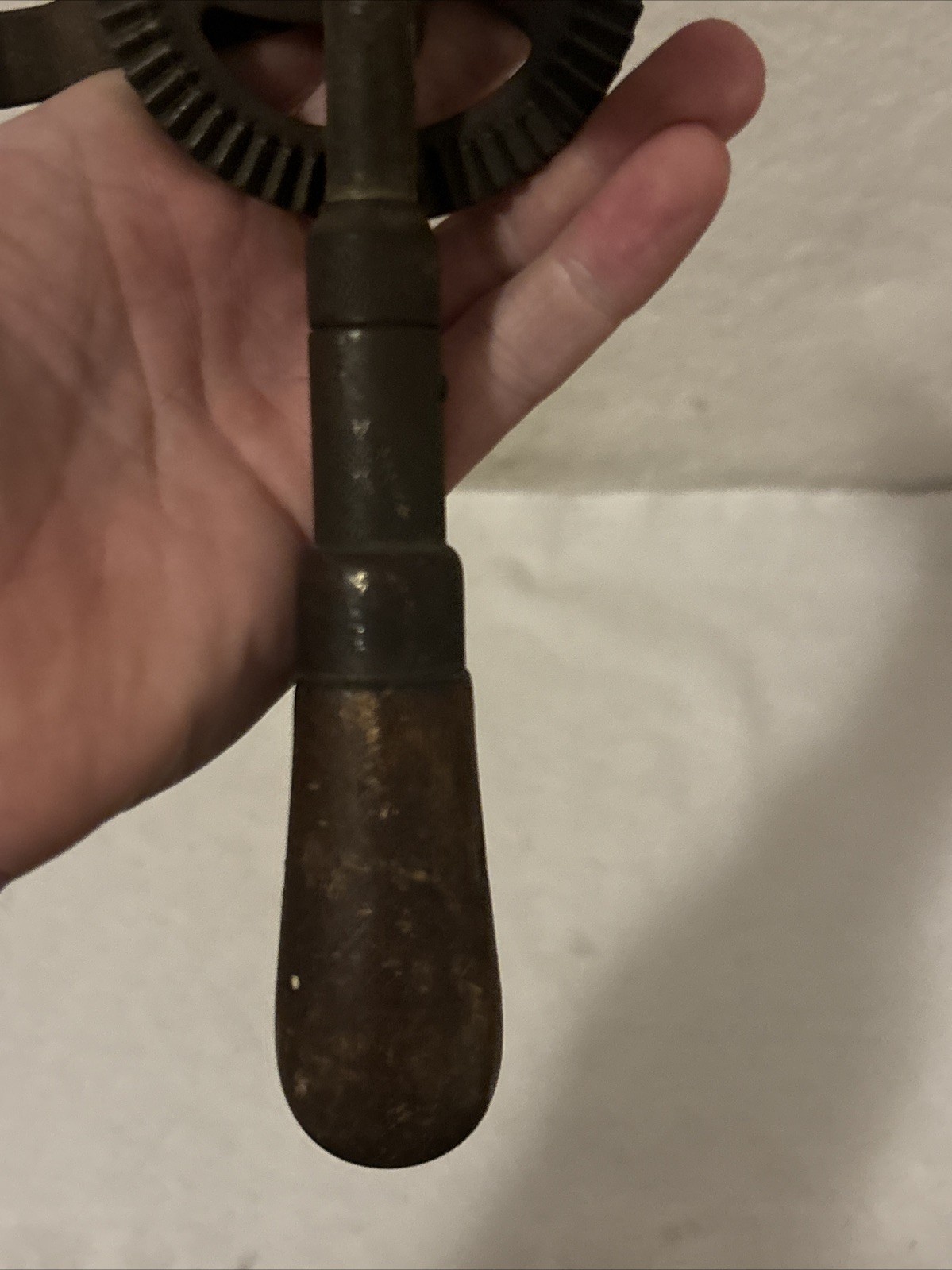 VINTAGE "EGG BEATER" STYLE HAND DRILL UNBRANDED WORKS! FREE SHIP