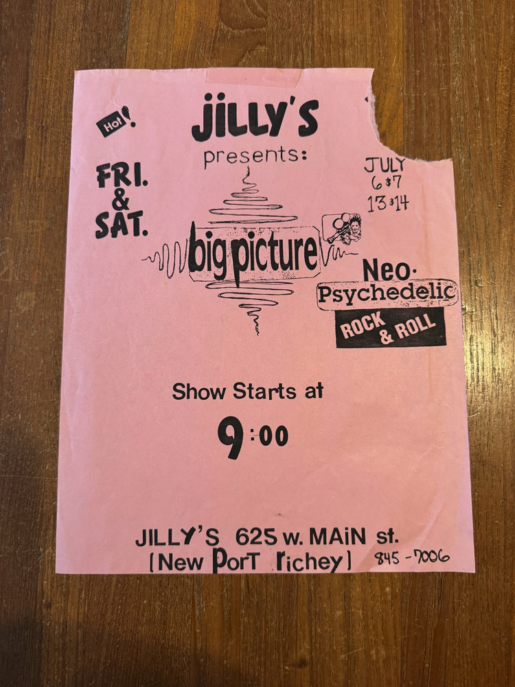 Original 1990s BIG PICTURE, NEO-PSYCHEDELIC, show flyer, New Port Richey FLORIDA