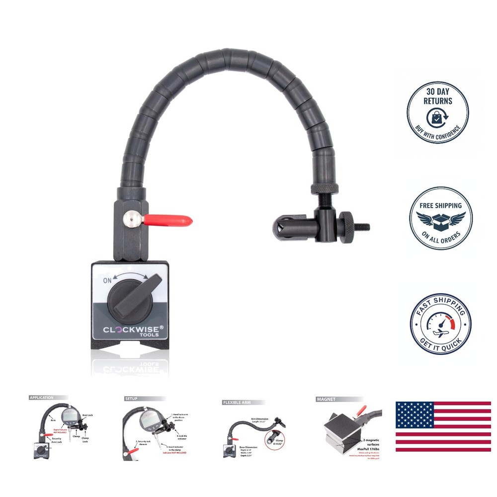 176 lbs Pull Magnetic Base with Versatile Arm - Perfect for CNC Machining Needs