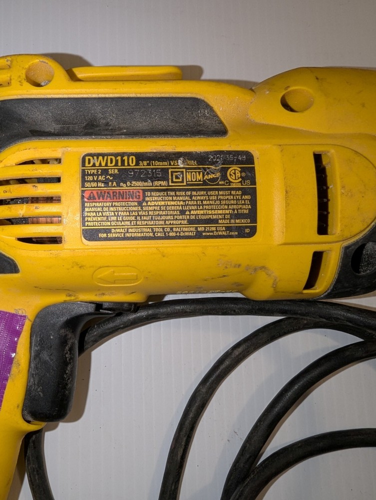 DEWALT DWD110 3/8" VSR DRILL