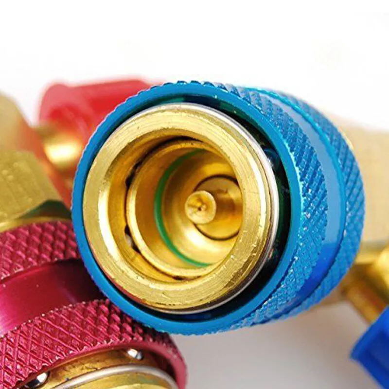 A/C HVAC High Low Manifold Gauge Hose Conversion Quick Coupler Adapter Connector