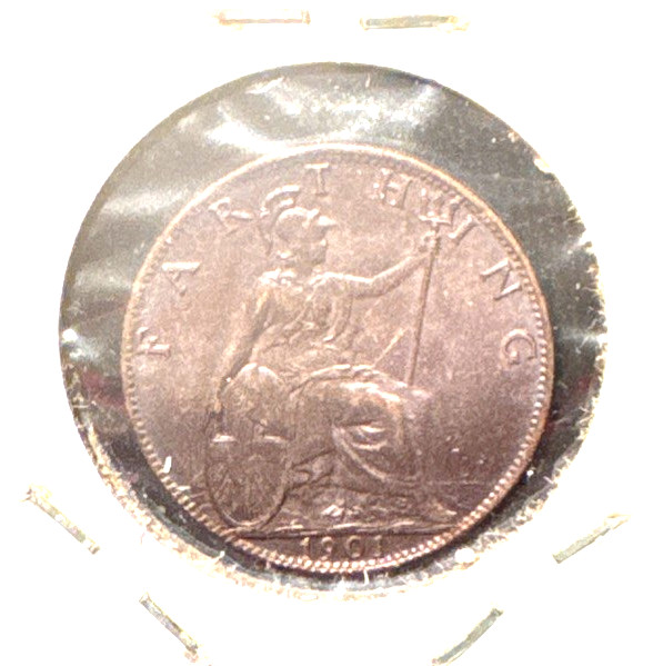 Great Britain 1901 farthing KM 788.2 AU (2)