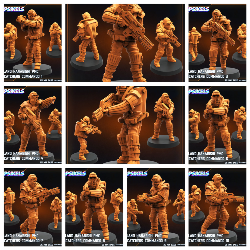 3D Printed Papsikels Wayland Hanabishi Pmc Dogcatcher Commandos Set SEPTEMBER