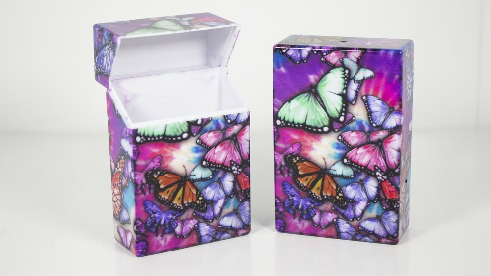 12 Mermaid, Dragon, Butterfly Design Plastic Cigarette Case Pack Holders King's