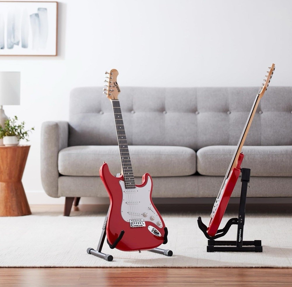 AmazonBasics Adjustable Guitar Stand Folding A-Shape Acoustic & Electric