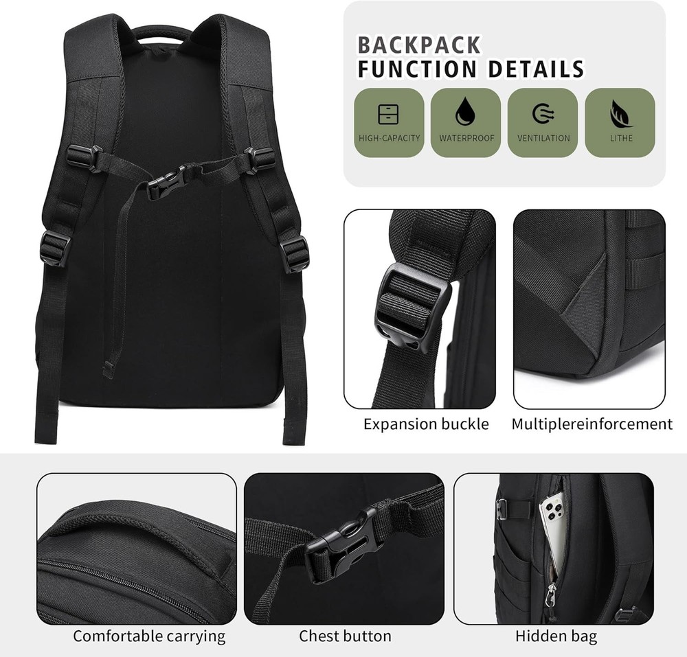 Military tactical backpack backpack men black small tactical assault bag