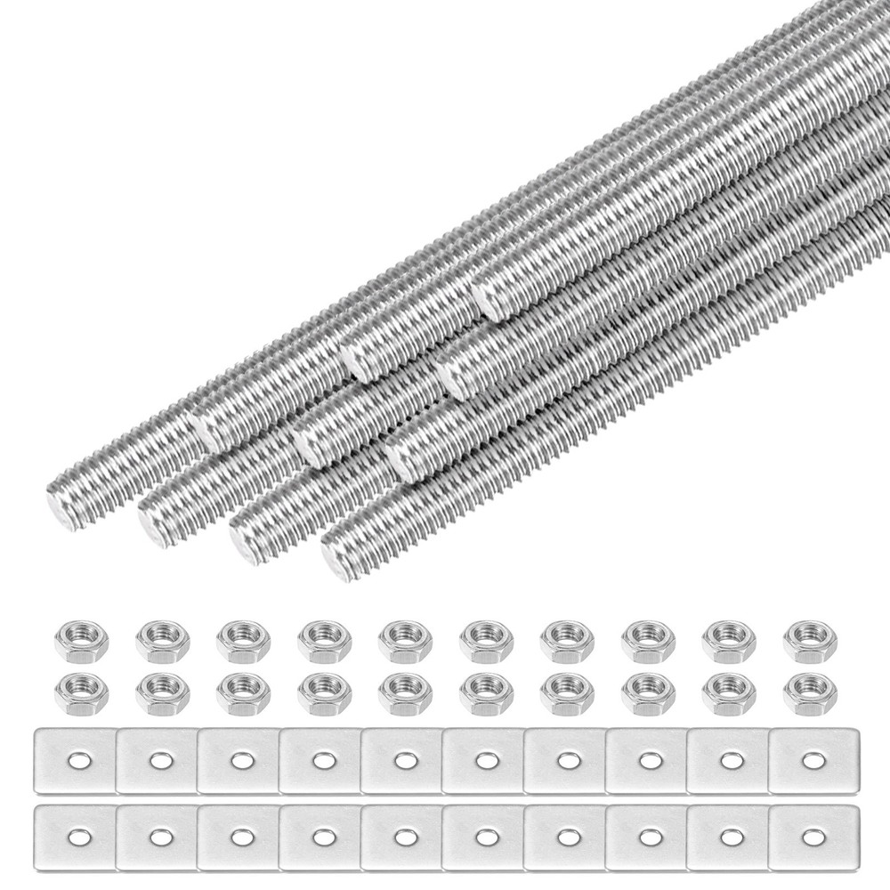 10-Set Fully Threaded Rod, M3x85mm Right Hand Thread Bar Studs with Nuts