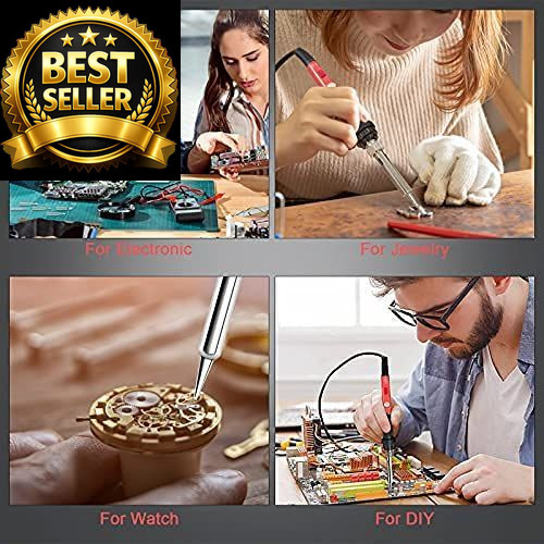 Soldering Kit, 60W Iron, 110V Welding Kit with Ceramic 9-in-1 Basic