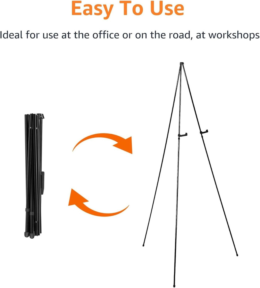 Amazon Basics Easel Display Stand, Instant Floor Poster, Lightweight, Collapsibl