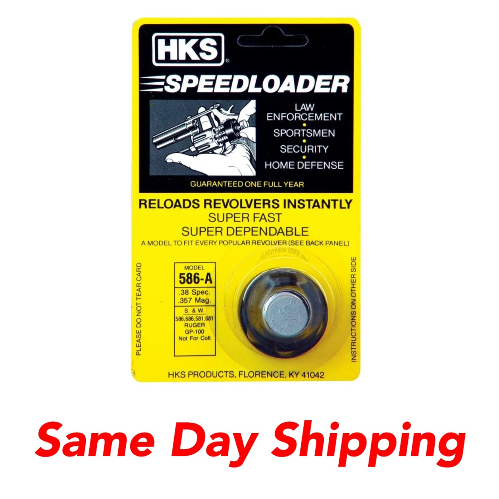 HKS 586A Speed Loader fits 6 shot .357 S&W 686, Ruger GP100 & others - NEW
