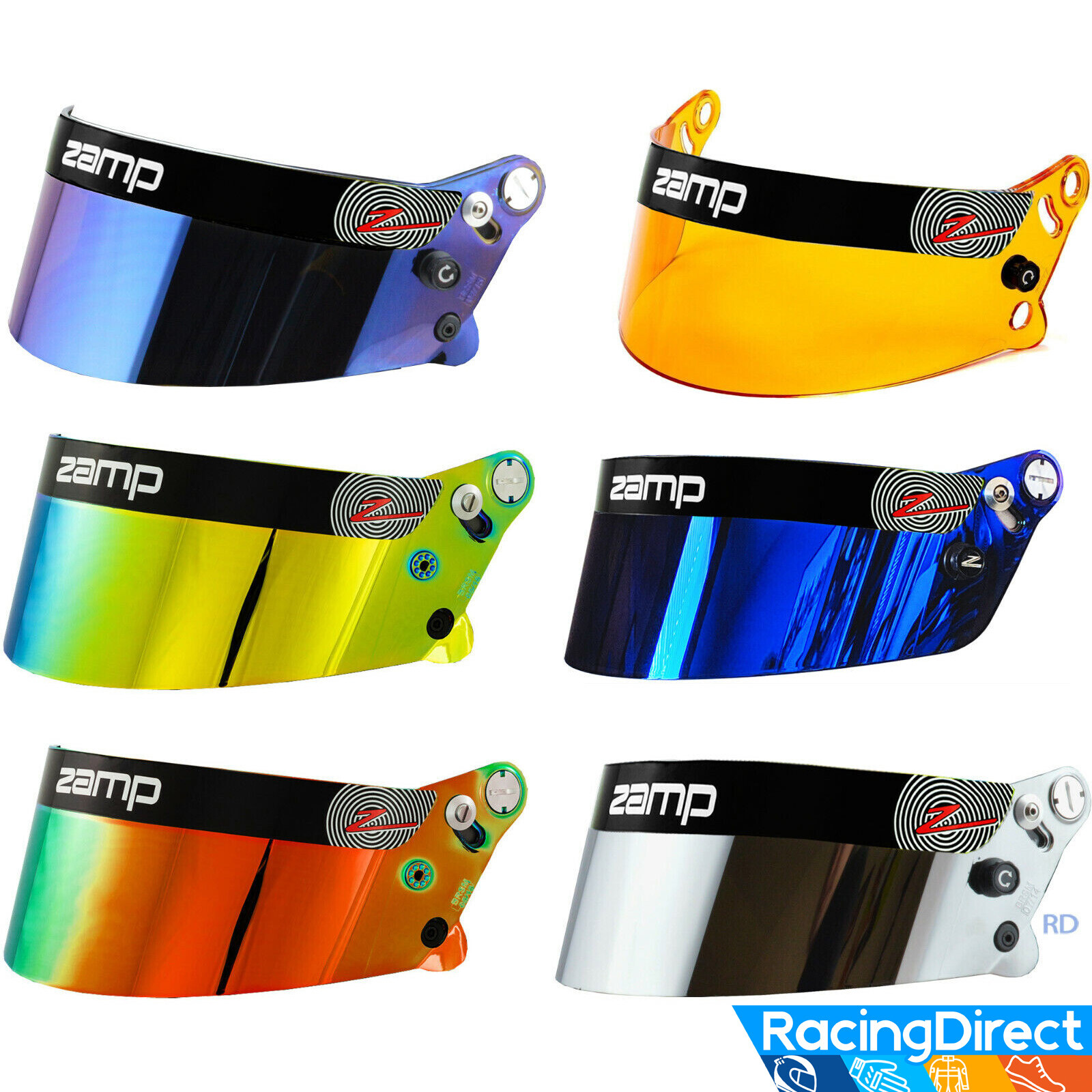 ZAMP Z20 Shield - Red Gold Blue Prizm Iridium Silver Amber Smoke RZ Helmet Visor