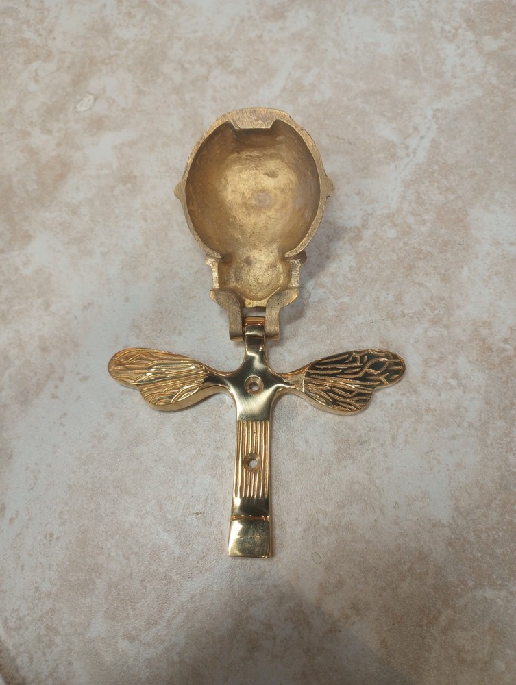 Decorative Solid Brass Bee Hardware Door Knocker Polished Brass