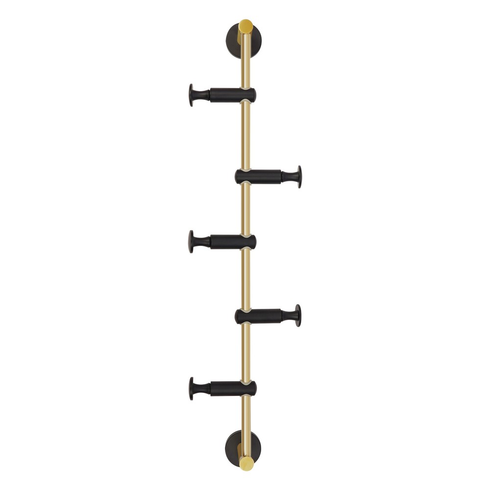 Coat Rack with 5 Adjustable Hooks Wall Mounted Vertical Coat Rack Coat Rack