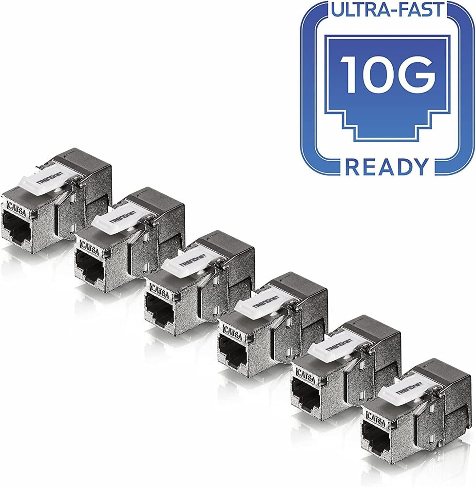 BUNDLE: 24-Port Blank Keystone Shielded 1U Patch Panel TC-KP24S + Shielded Cat