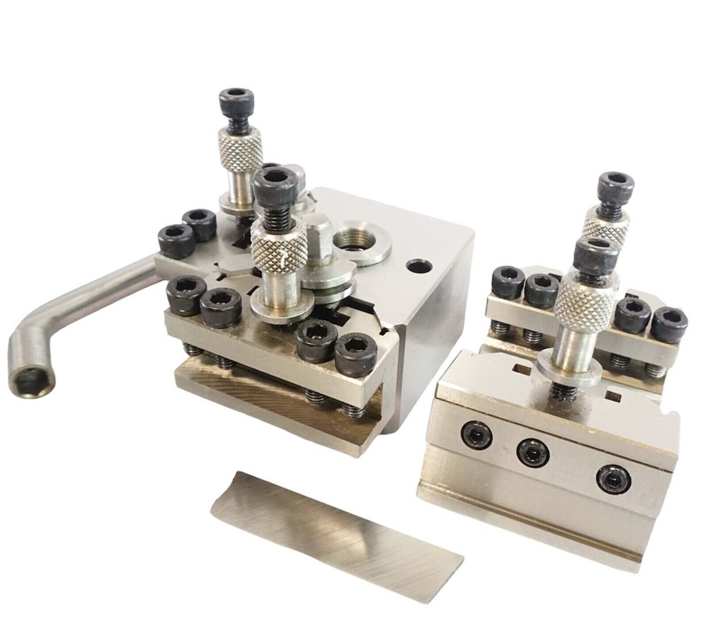 T1 T63 QUICKCHANGE TOOLPOST SET STANDARD PARTING VEE HOLDERS BANTAM CHIPMASTER