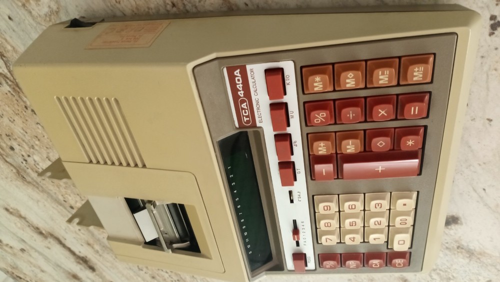 Vintage TCA Calculator Register, Model 404A