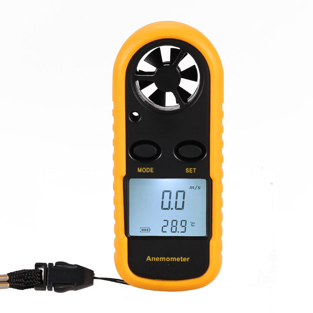 LCD Air Wind Speed Scale Gauge Meter Digital Anemometer Thermometer Handheld