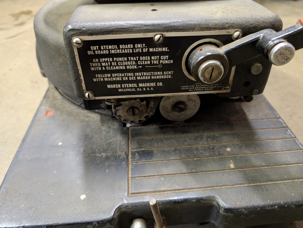 Marsh Stencil Machine 1/2" Letters Model H
