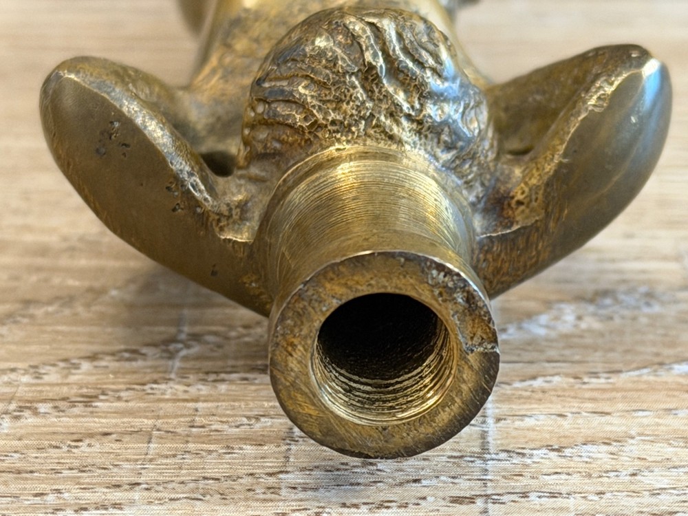 VINTAGE SOLID BRASS CHERUB LAMP CHANDELIER PART